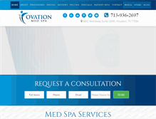 Tablet Screenshot of ovationmedspa.com